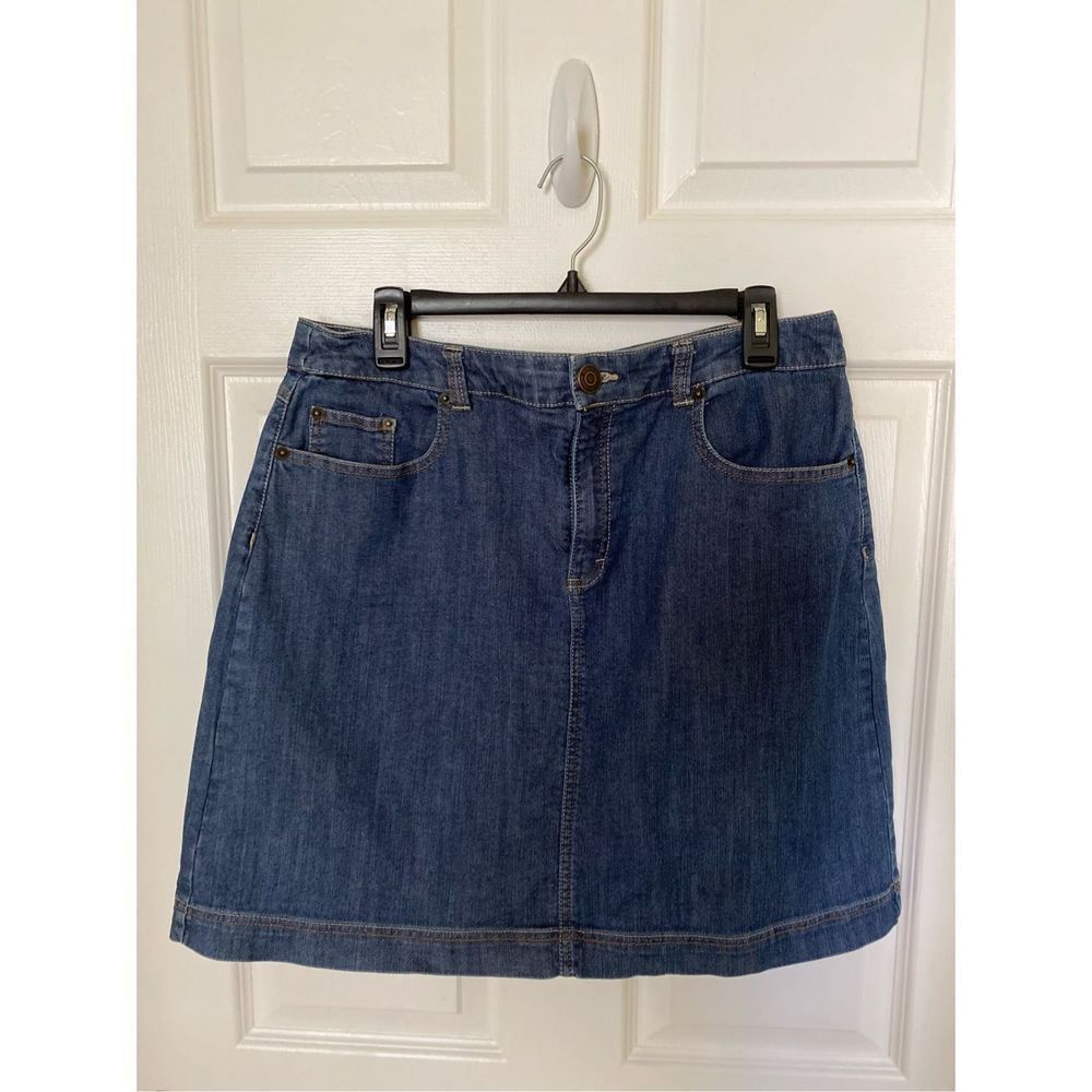 Croft & Barrow Blue Denim Mini Skirt